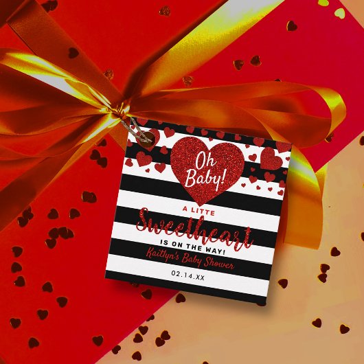 Little Sweetheart Valentine's Day Baby Shower Geschenkanhänger