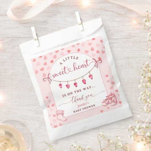 Little Sweetheart Valentine's Day Baby Shower Geschenktütchen (Ausgeschnitten)