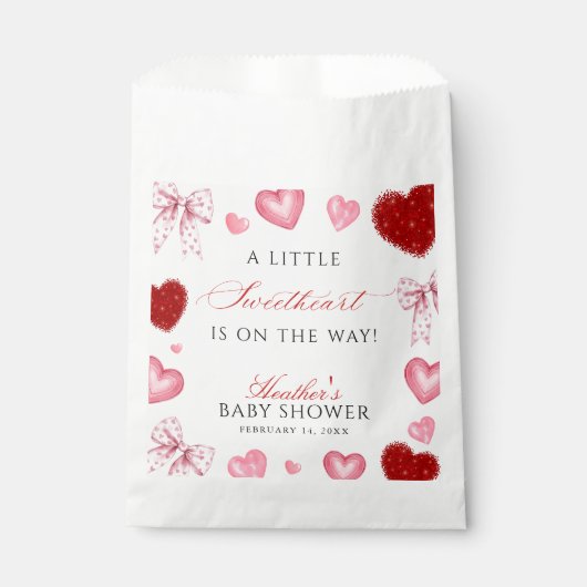 Little Sweetheart Valentines Day Baby Shower Geschenktütchen (Vorderseite)