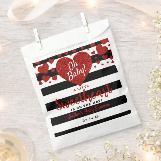 Little Sweetheart Valentine's Day Baby Shower Geschenktütchen (Ausgeschnitten)