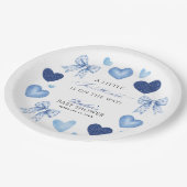 Little Sweetheart Valentines Day Baby Shower Pappteller (Schrägansicht)