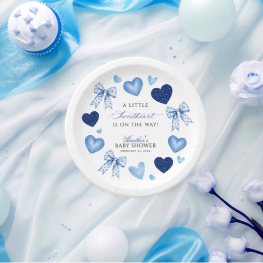 Little Sweetheart Valentines Day Baby Shower Pappteller