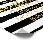 Little Sweetheart Valentine's Day Baby Shower Poster (Ecke)