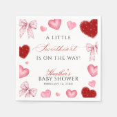 Little Sweetheart Valentines Day Baby Shower Serviette (Vorderseite)