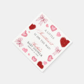 Little Sweetheart Valentines Day Baby Shower Serviette (Ecke)