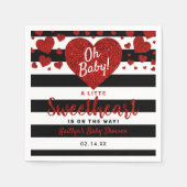 Little Sweetheart Valentine's Day Baby Shower Serviette (Vorderseite)