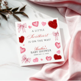 Little Sweetheart Valentines Day Baby Shower Serviette