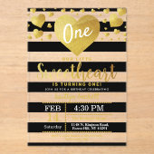 Little Sweetheart Valentine's Day Birthday Acryleinladungen (Vorderseite)