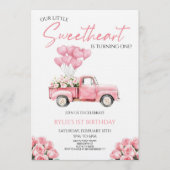 Little Sweetheart Valentine's Day Birthday Party Einladung (Vorderseite)