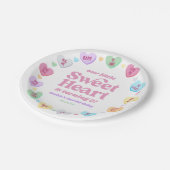 Little Sweetheart Valentine's Day Birthday Party Pappteller (Schrägansicht)