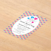 Little Sweetheart Valentine's Day Gender Reveal Acryleinladungen (Ablage )