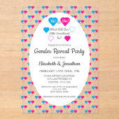Little Sweetheart Valentine's Day Gender Reveal Acryleinladungen (Vorderseite)