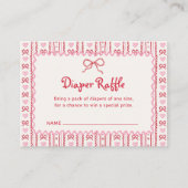 Little Sweetheart Valentines Diaper Raffle Card Begleitkarte (Vorderseite)