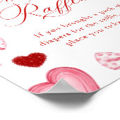 Little Sweetheart Valentines Diaper Raffle Sign Poster (Ecke)