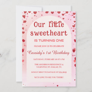 Little Sweetheart Valentines Einladung zum Geburts