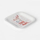 Little Sweetheart Valentines Girl Baby Dusche Pappteller (Gewinkelt)