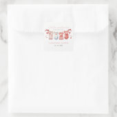 Little Sweetheart Valentines Girl Baby Dusche Quadratischer Aufkleber (Tasche)