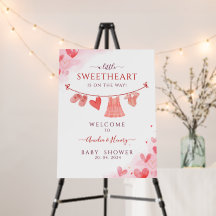Little Sweetheart Valentines Girl Baby Shower 