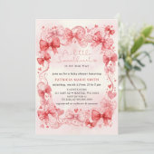 Little Sweetheart Valentines Girl Baby Shower Einladung (Stehend Vorderseite)