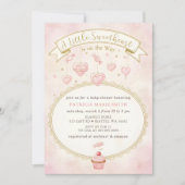 Little Sweetheart Valentines Girl Baby Shower Einladung (Vorderseite)