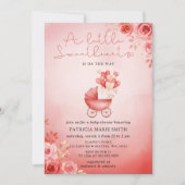 Little Sweetheart Valentines Girl Baby Shower Einladung (Vorderseite)