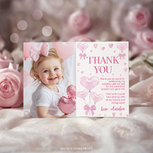 Little Sweetheart Valentine's Girl Birthday Dankeskarte