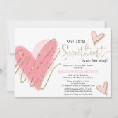 Little Sweetheart Valentines virtuelle Babydusche Einladung (Vorderseite)