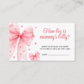 Little Sweetheart wie groß ist Mama's Bauch rosa Begleitkarte (Vorderseite)