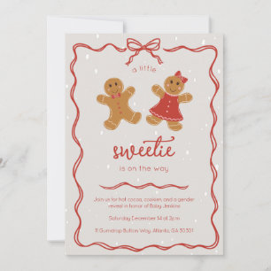 Little Sweetie Christmas Gender Reveitation Einladung
