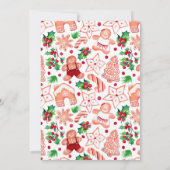 Little Sweetie Christmas Gingerbread Baby Dusche Einladung (Rückseite)