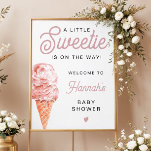 Little Sweetie Eiscreme-Baby-Shower-Einladung Poster