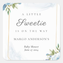 Little Sweetie Elegante Blue Botanical Baby Shower