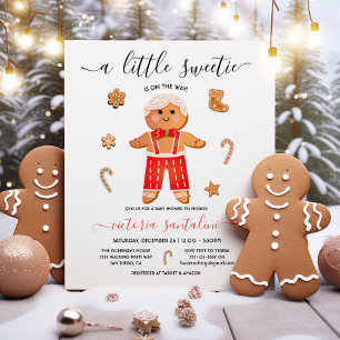 Little Sweetie Gingerbread Boy Baby Dusche Einladung