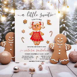 Little Sweetie Gingerbread Girl Baby Dusche Einladung