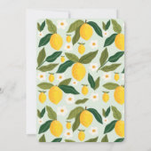 Little Sweetie ist im Weg Lemon Baby Shower Einladung (Rückseite)