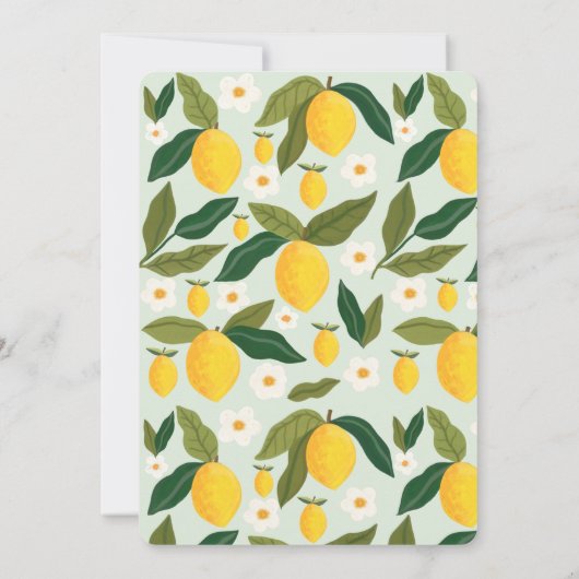 Little Sweetie ist im Weg Lemon Baby Shower Einladung (Rückseite)