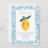 Little Sweetie Lemon Citrus Baby Dusche Einladung (Vorderseite)
