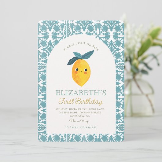 Little Sweetie Lemon macht einen Geburtstag Einladung