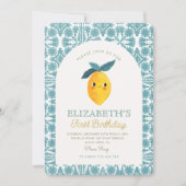Little Sweetie Lemon macht einen Geburtstag Einladung (Vorderseite)