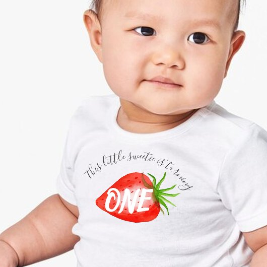 Little Sweetie Strawberry 1. Geburtstag Baby T-shirt