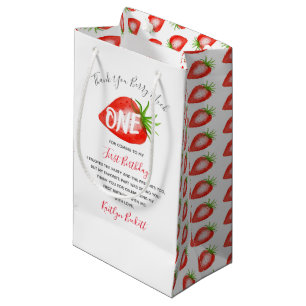 Little Sweetie Strawberry 1. Geburtstag Vielen Dan Kleine Geschenktüte