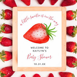 Little Sweetie Strawberry Baby Dusche Begrüßungsze Poster
