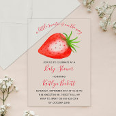 Little Sweetie Strawberry Baby Shower Acryleinladungen