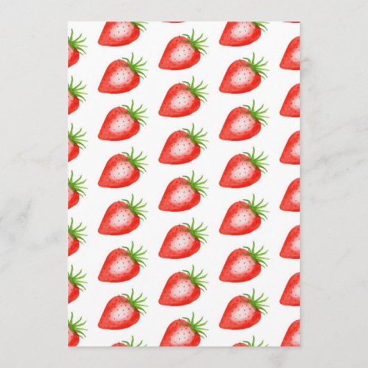 Little Sweetie Strawberry Baby Shower Einladung (Rückseite)