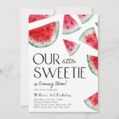 Little Sweetie Watermelon Einladung zum Geburtstag (Vorderseite)