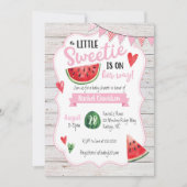 Little Sweetie Watermelon Kinderdusche Einladung (Vorderseite)