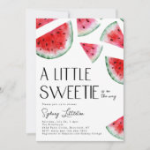 Little Sweetie Watermelon Kinderdusche Einladung (Vorderseite)