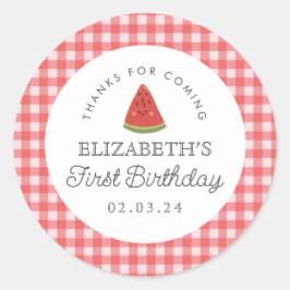 Little Sweetie Watermelon Runder Aufkleber
