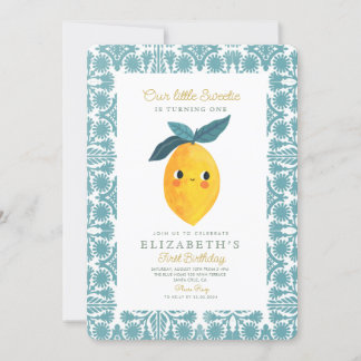 Little SweetieLemon Citrus 1. Geburtstag Einladung