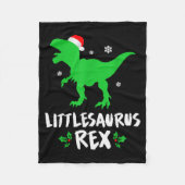 Little T Rex Matching Family Christmas Dinosaur Sh Fleecedecke (Vorderseite)